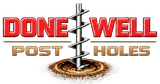 Done Well Post Holes logo — post hole drilling service, Certtech web design client