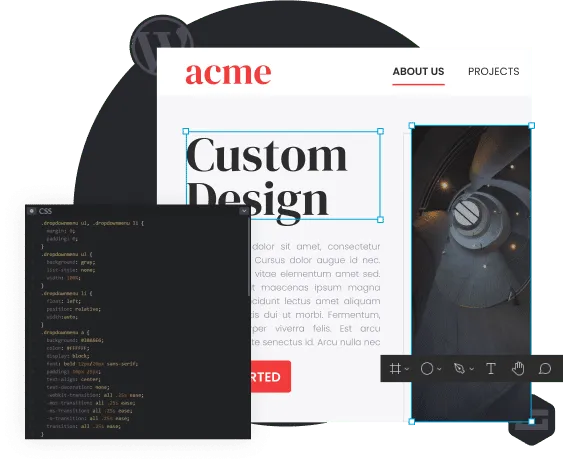 Acme offers exceptional web design services and specializes in custom design solutions.