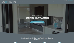 A website design for a dental office.