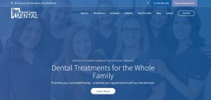 A dental website with a group of people.