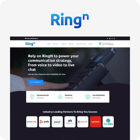 Ringn - a responsive telephony wordpress theme.