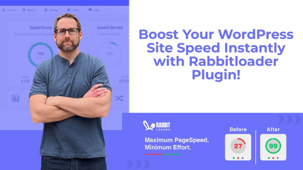 Boost your WordPress site speed instantly with the Rabbitloader Plugin!