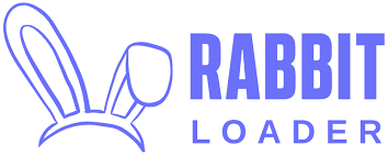 Rabbit loader is a blue logo with the words rabbit loader.  Boost your WordPress site speed instantly with the Rabbitloader Plugin!