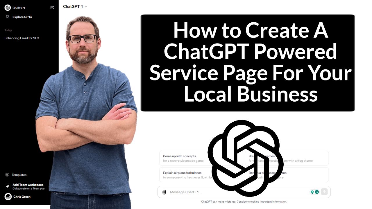 Learn how to leverage ChatGPT to create an engaging service page for your local business.